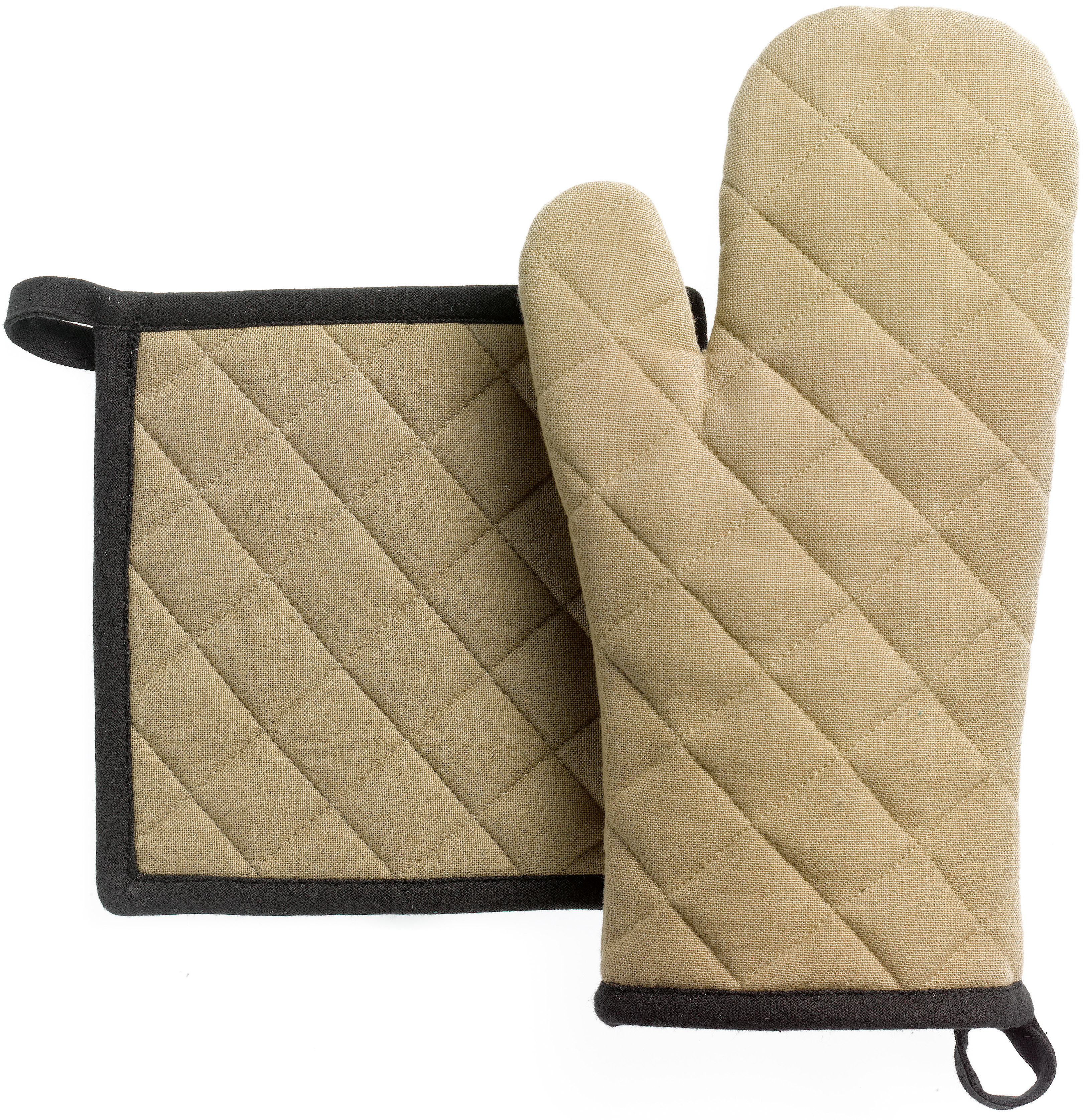 Lot gant de cuisine/manique recycl Grace Camel 18 x 32