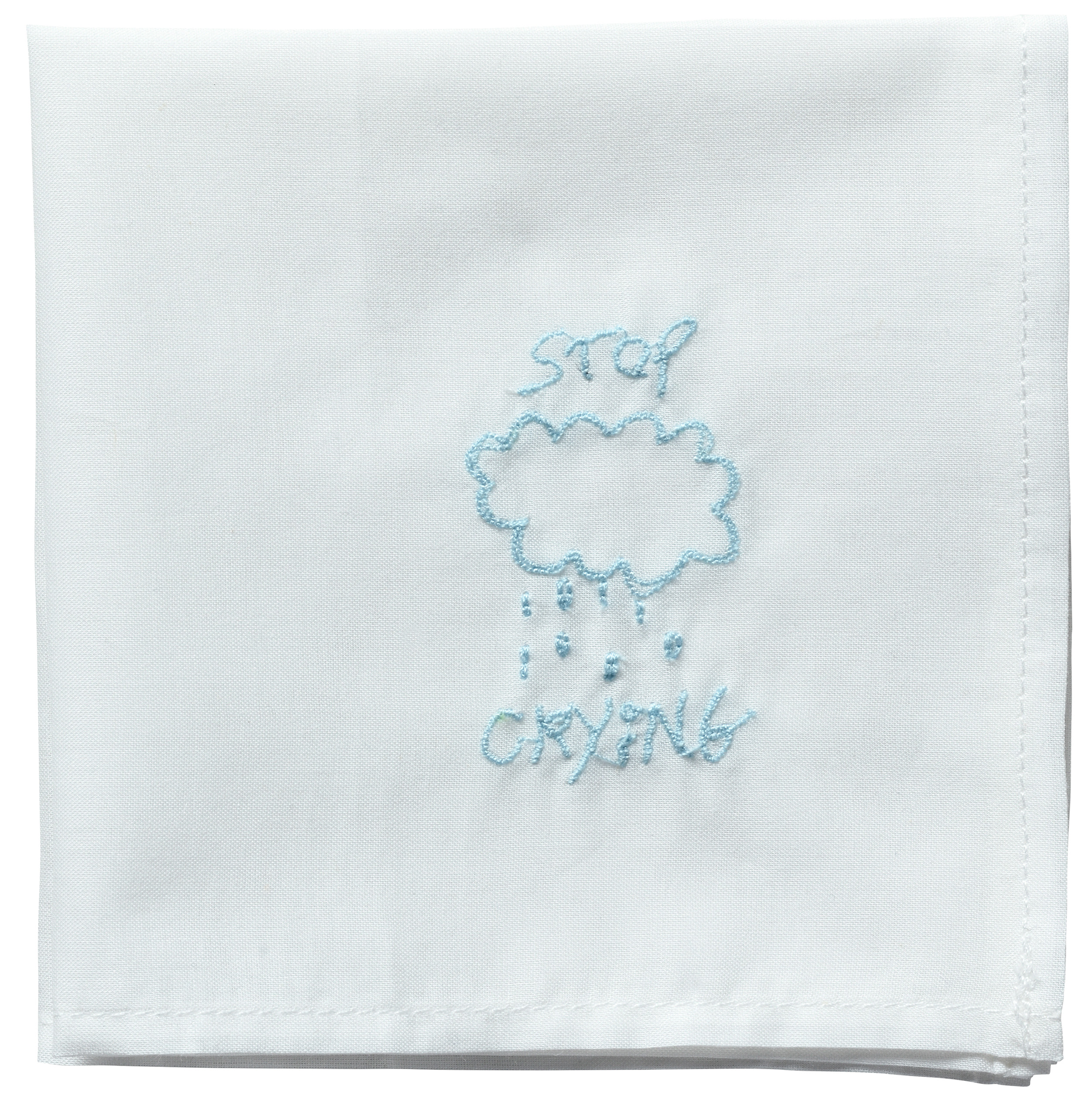 Mouchoir Hankie Crying Blanc 25 x 25