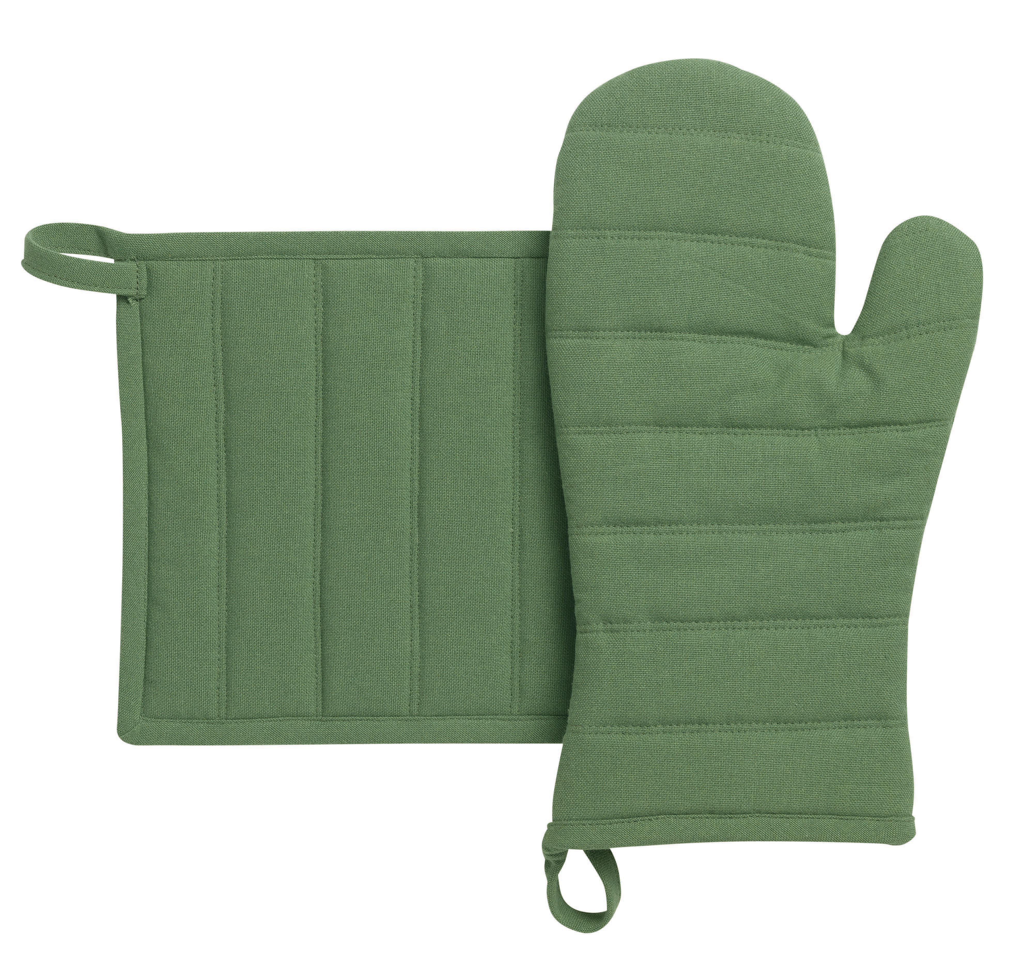 Lot gant de cuisine et manique recycl Jona Prairie 15 x 30