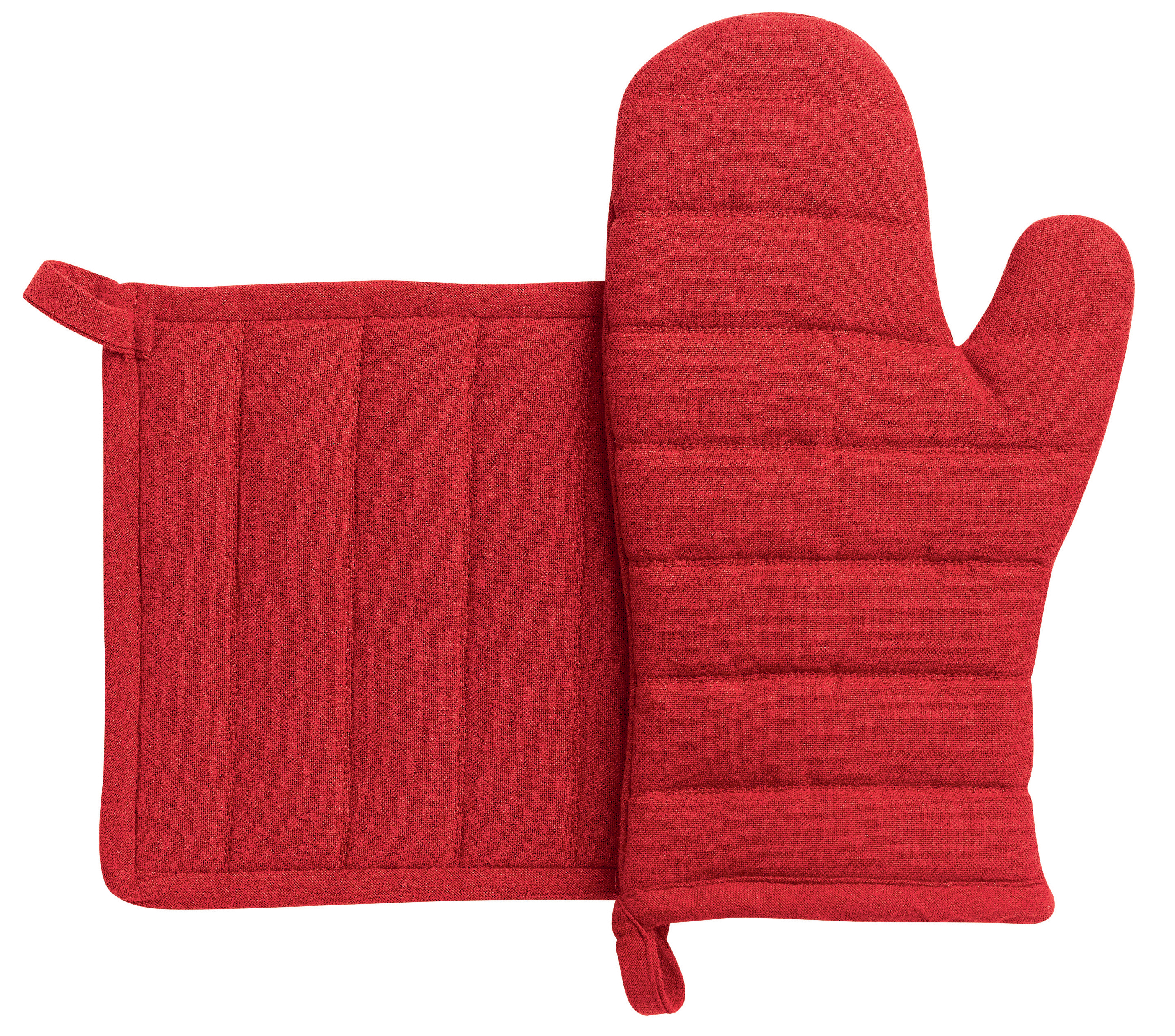 Lot gant/manique recycl Jona Rouge 15 x 30
