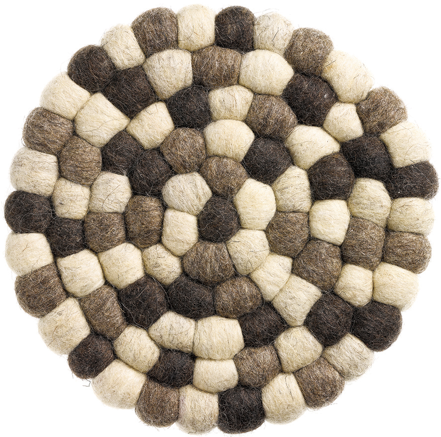 Dessous de plat Brian recycl Naturel brun Diamtre 20
