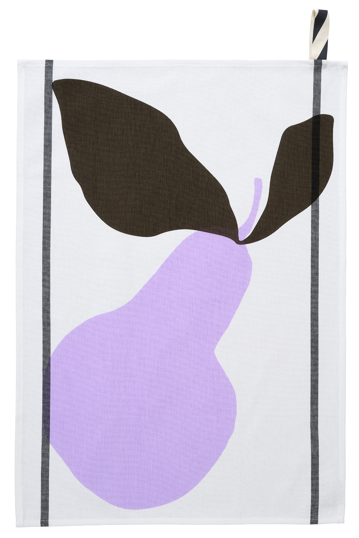 Torchon Poire Lilas Blanc 50 x 70