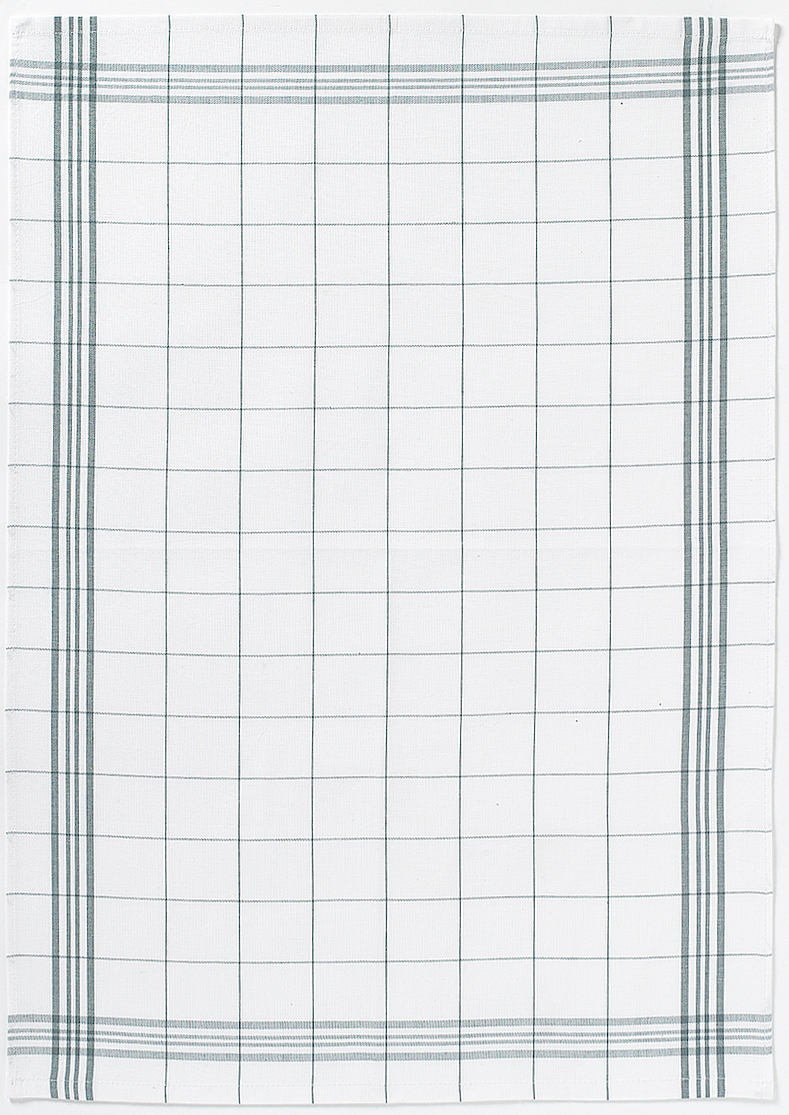 Torchon Carreaux gris  50 X 70