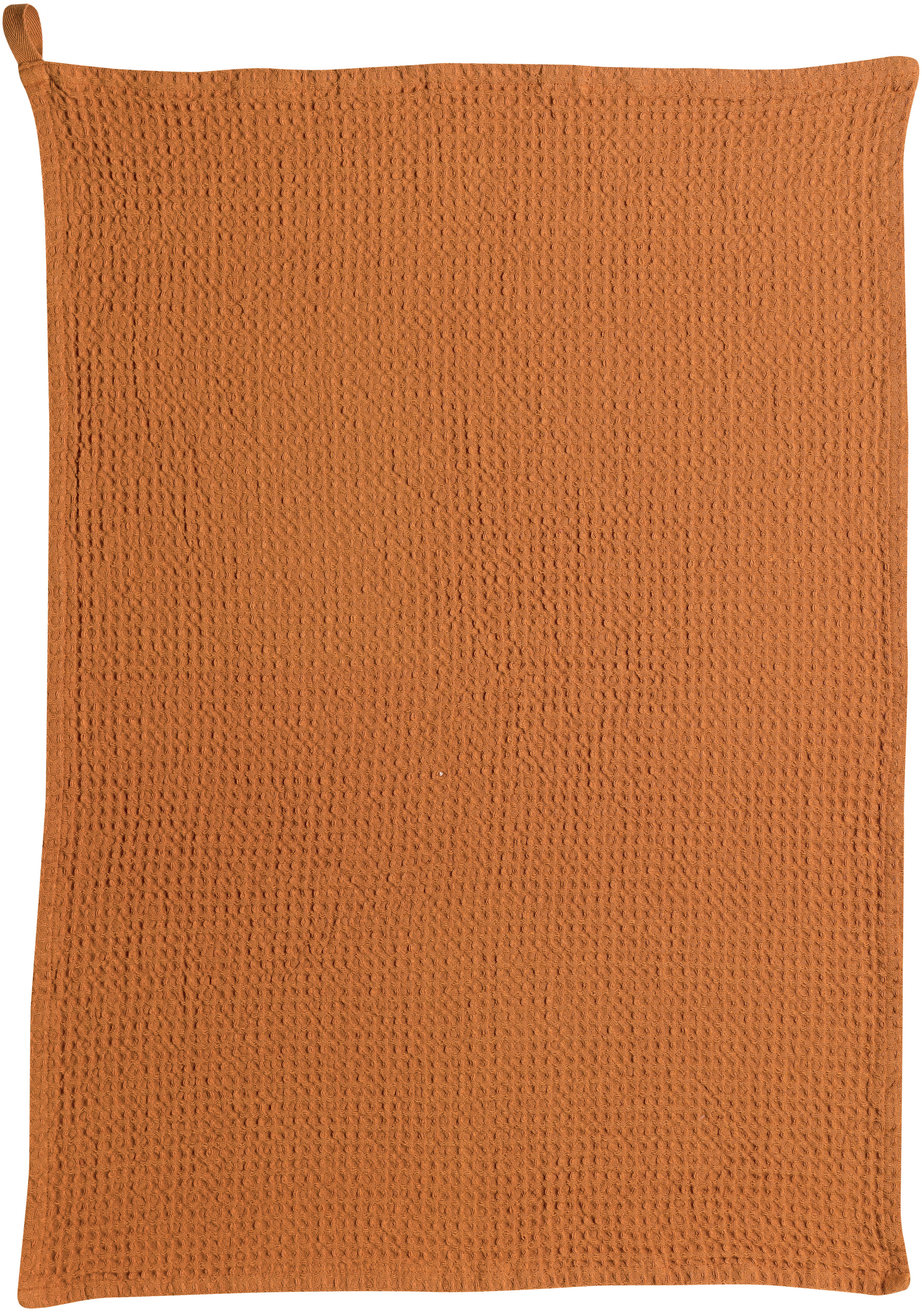Torchon nid d'abeilles uni Mumba Cannelle 50 x 70